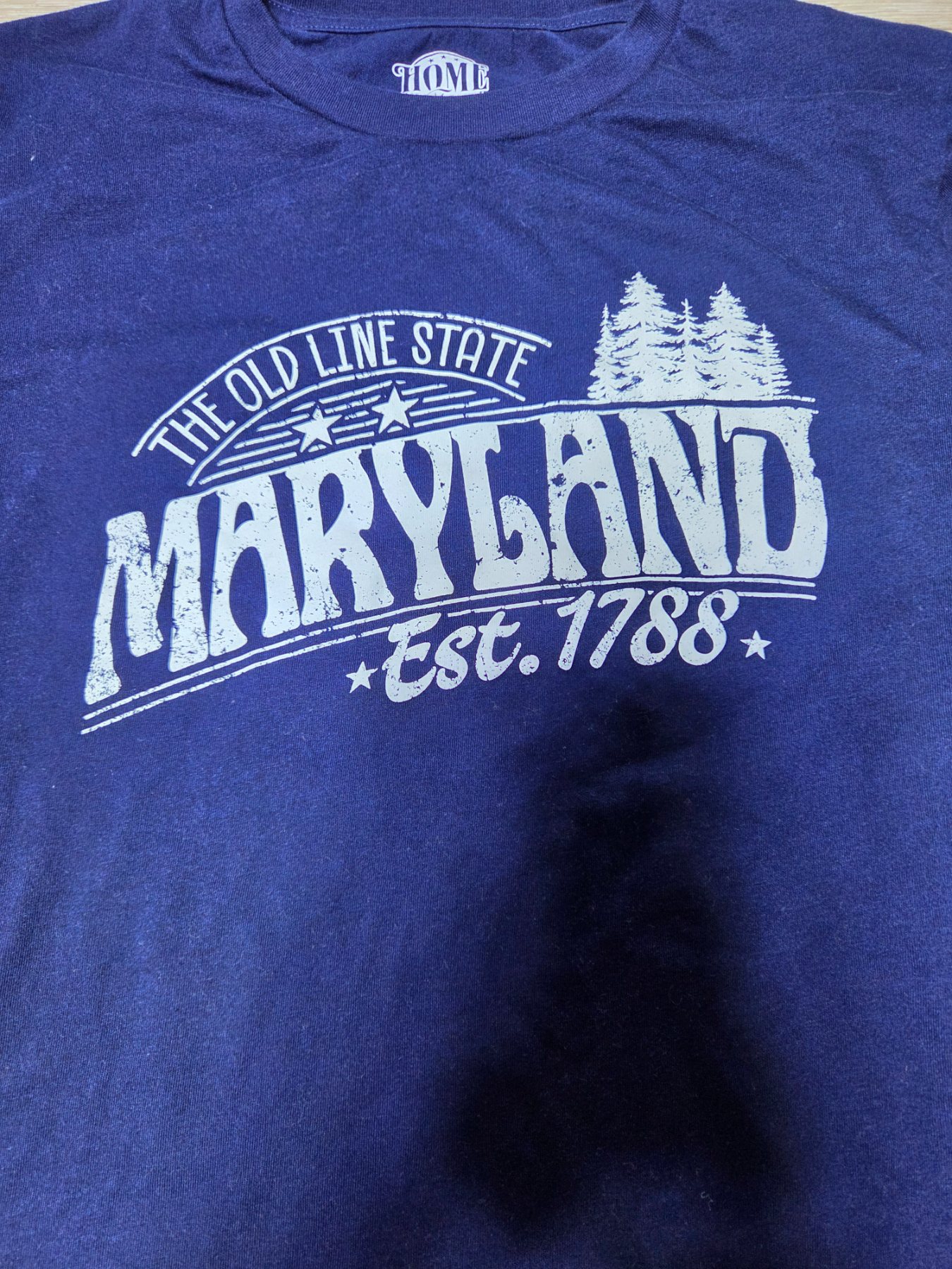 Home Free Maryland Old Line State Graphic T-Shirt Unisex Adult S Blue - Image 2