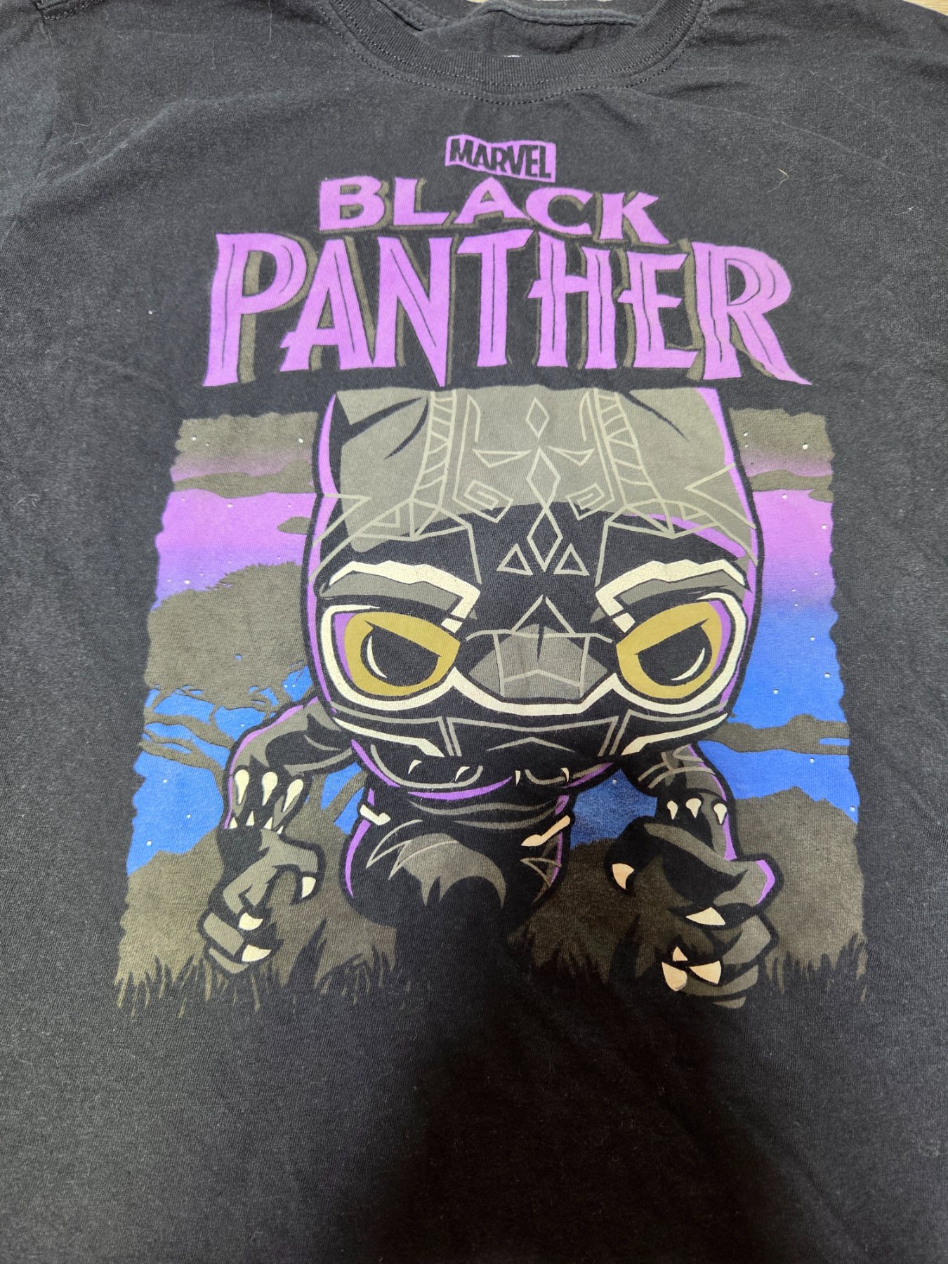 Funko Pop! Tees Marvel Black Panther Graphic T-Shirt Adult Medium Black - Image 2