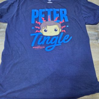 Funko Pop Tees Marvel Spider-Man Peter Tingle Graphic T-Shirt XL Navy