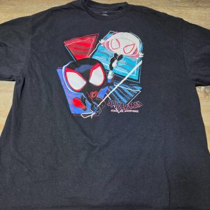 Marvel Spider-Man Across the Spider-Verse Graphic T-Shirt Men's XL Black