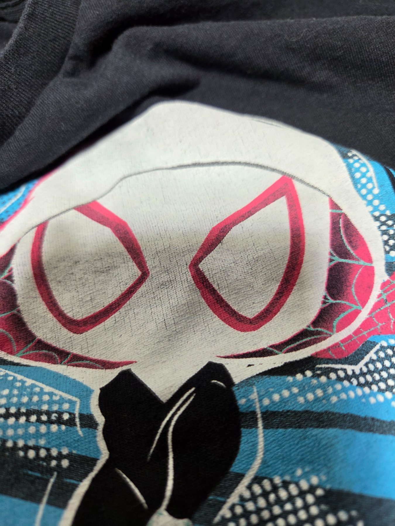 Marvel Spider-Man Across the Spider-Verse Graphic T-Shirt Men's XL Black - Image 2