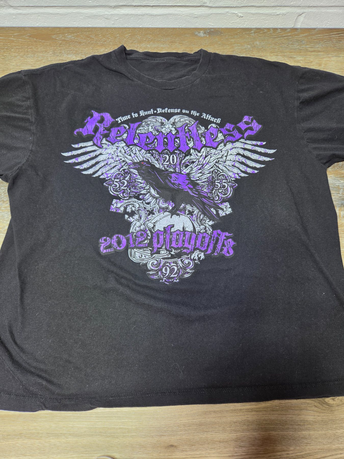 Relentless 2012 T-Shirt Raven Graphic Men's XL Black