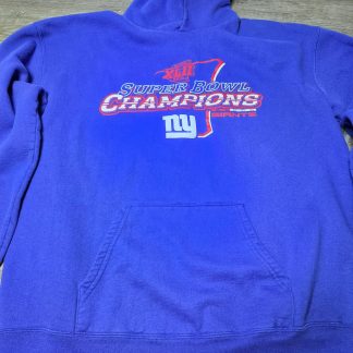 NFL New York Giants Super Bowl XLII Champions Pullover Hoodie Blue