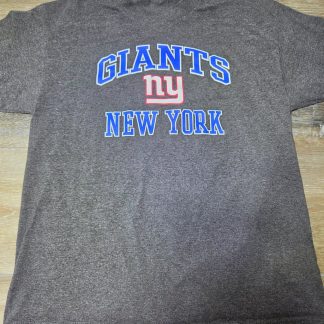 NFL Team Apparel New York Giants T-Shirt Men's L Gray Spell Out