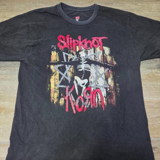 Hanes Slipknot Korn Prepare for Hell Tour 2014 T-Shirt Men's L Black
