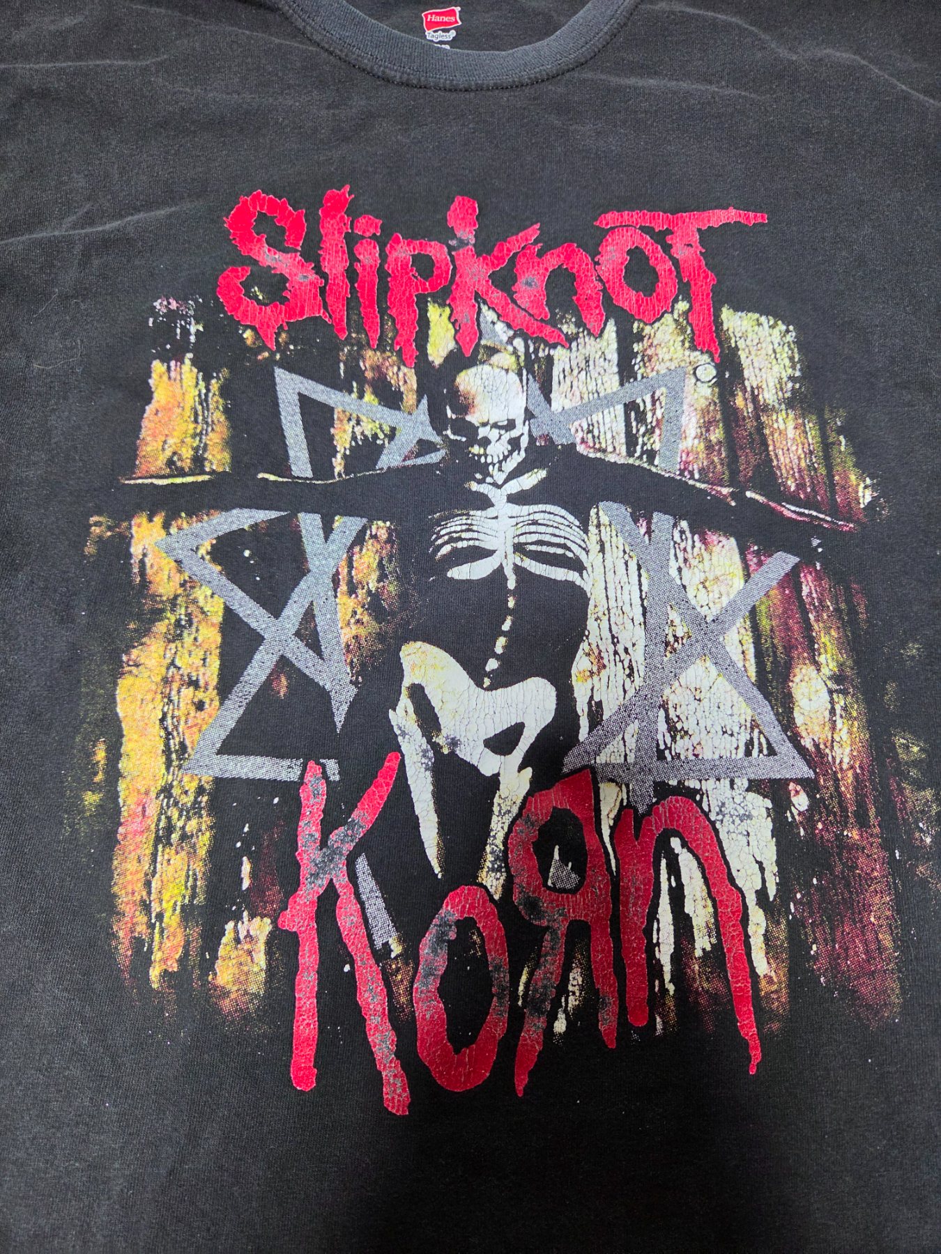 Hanes Slipknot Korn Prepare for Hell Tour 2014 T-Shirt Men's L Black - Image 2