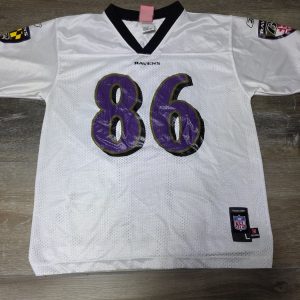 Reebok Baltimore Ravens Todd Heap #86 Youth L White NFL Jersey