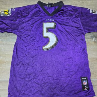 Reebok Baltimore Ravens Joe Flacco #5 Youth XL Purple NFL Jersey