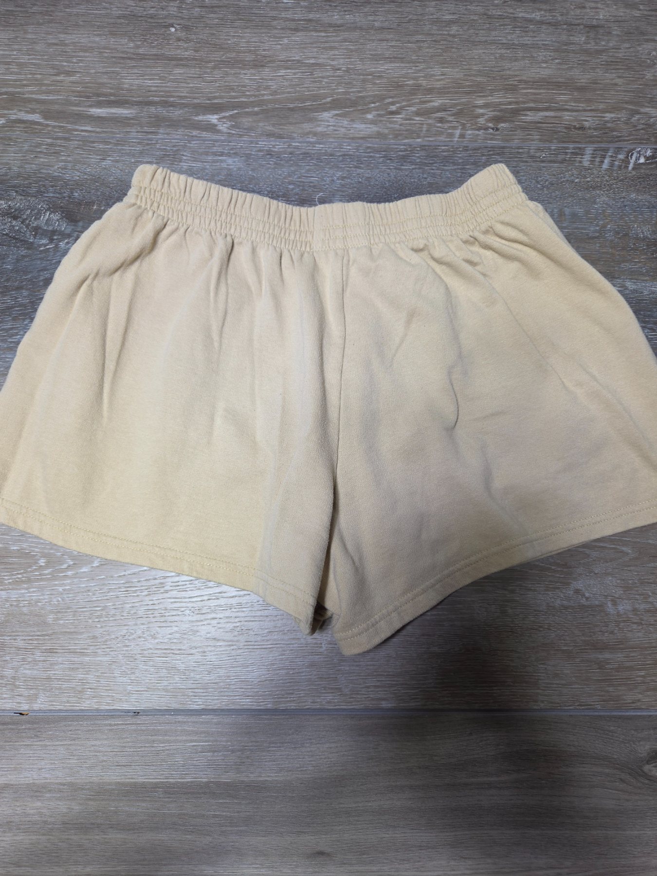 Chaserup Women's Lounge Shorts Elastic Waist Pockets Size M Beige - Image 4