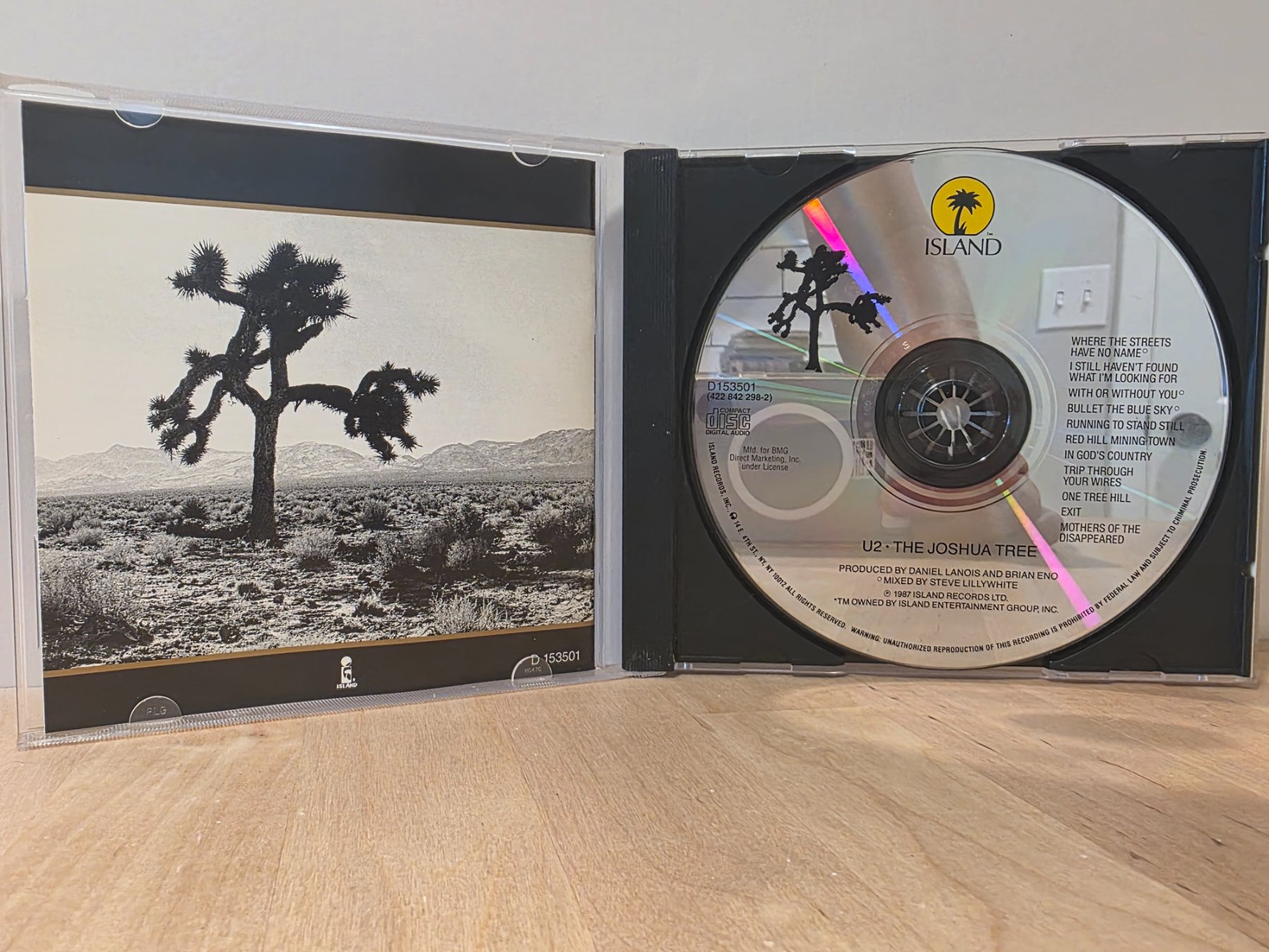 U2 The Joshua Tree CD Rock Album 1987 Island Records - Image 3