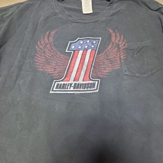 Harley-Davidson Long Sleeve Pocket T Shirt Mens 2XL Black Kokomo IN 2011