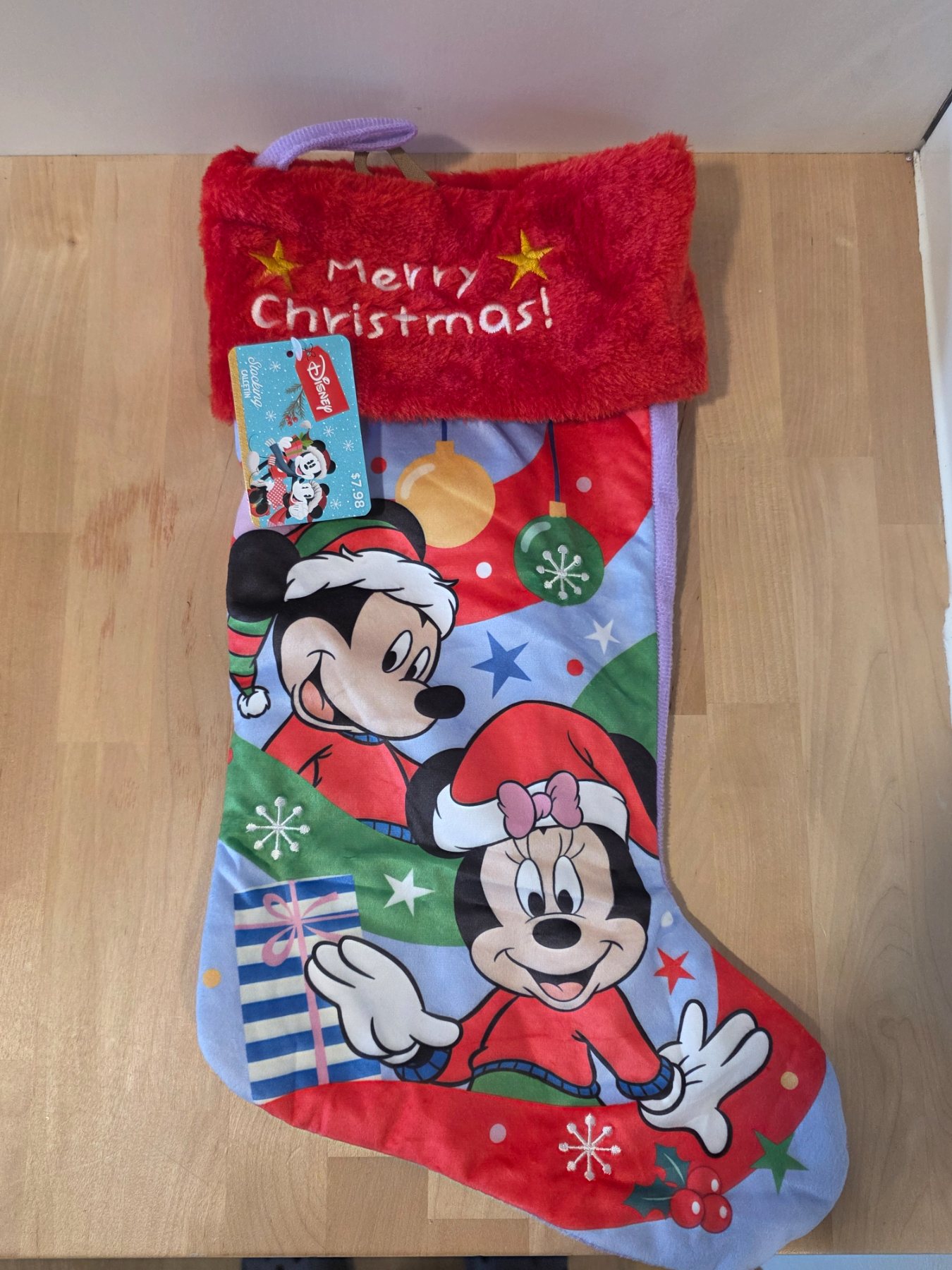 Disney Mickey & Minnie Merry Christmas Stocking Ruz A27240