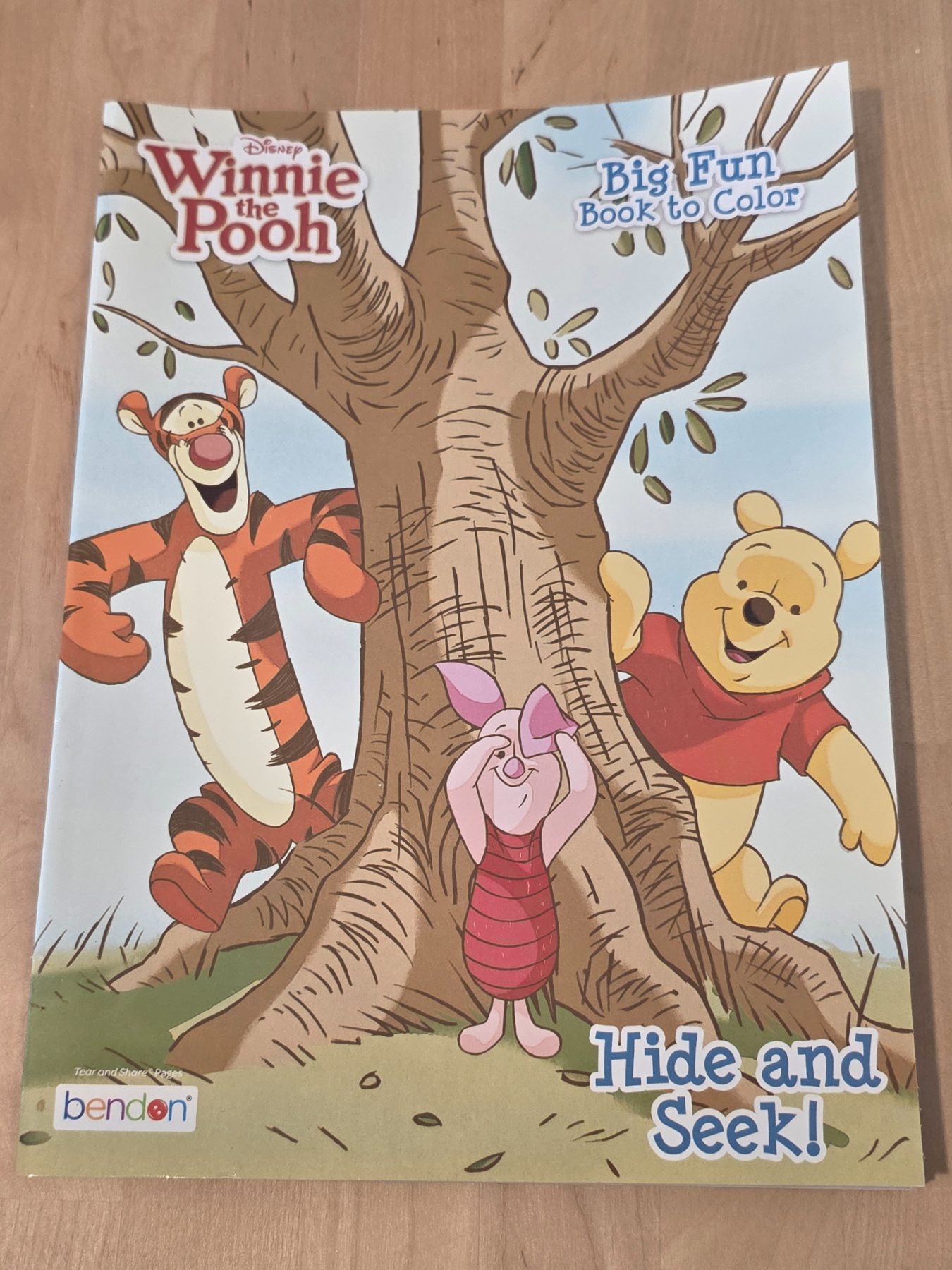 Disney Winnie the Pooh Hide and Seek Big Fun Book to Color Bendon 2018