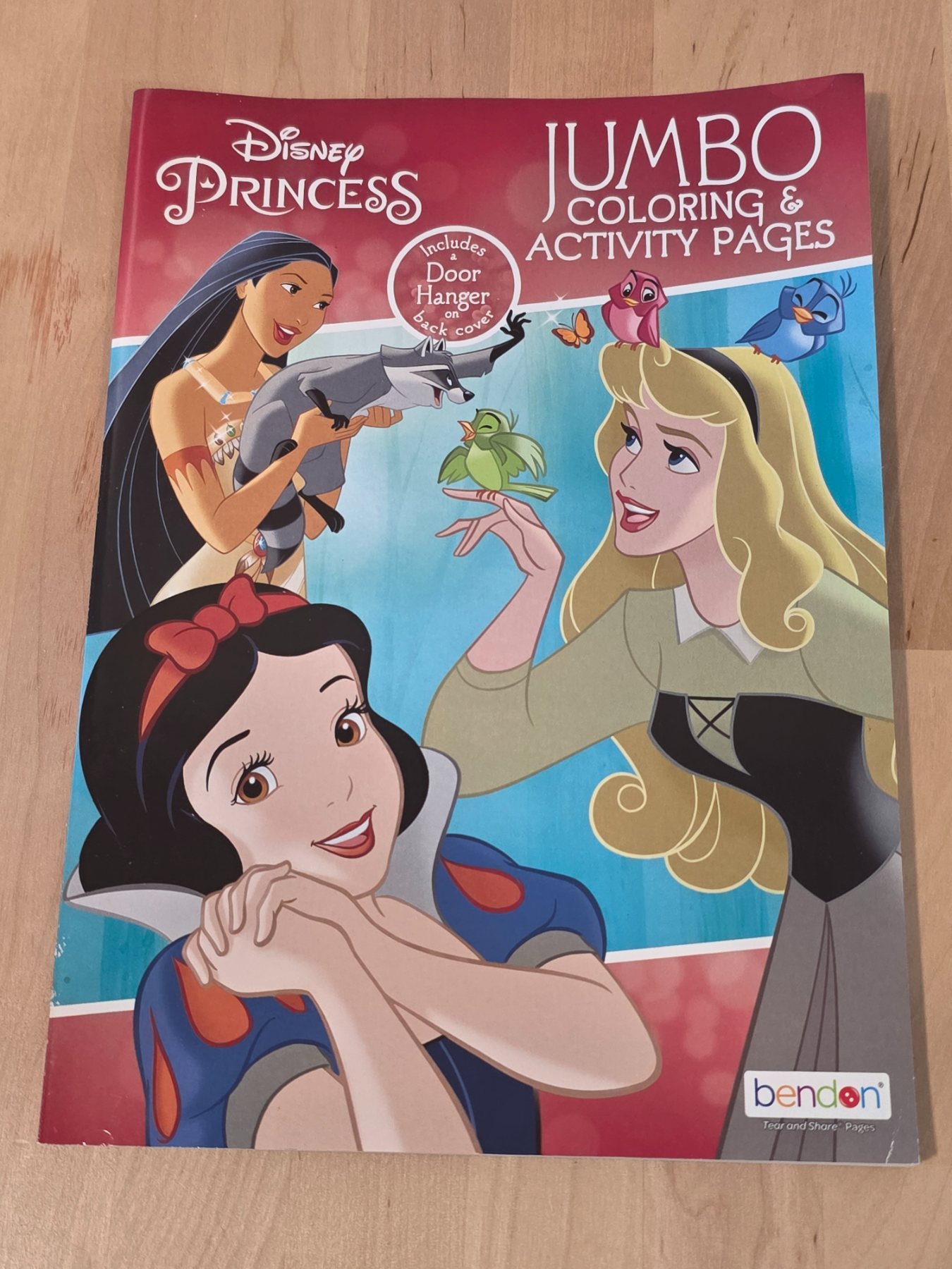 Disney Princess Jumbo Coloring & Activity Pages Book Bendon Door Hanger