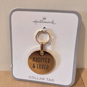Hallmark Adopted & Loved Gold Tone Pet Collar Tag FUR1011