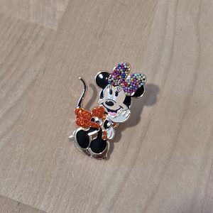 Disney Minnie Mouse Holding Glitter Cat Character Pin