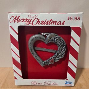 Gloria Duchin Memorial Angel Wings Heart Christmas Ornament Your Wings Were Read