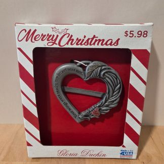 Gloria Duchin Memorial Angel Wings Heart Christmas Ornament Your Wings Were Read