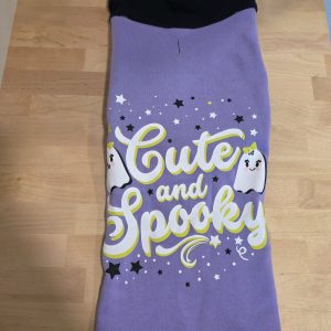 Vibrant Life Dog Halloween Hoodie Cute and Spooky Medium Purple Black