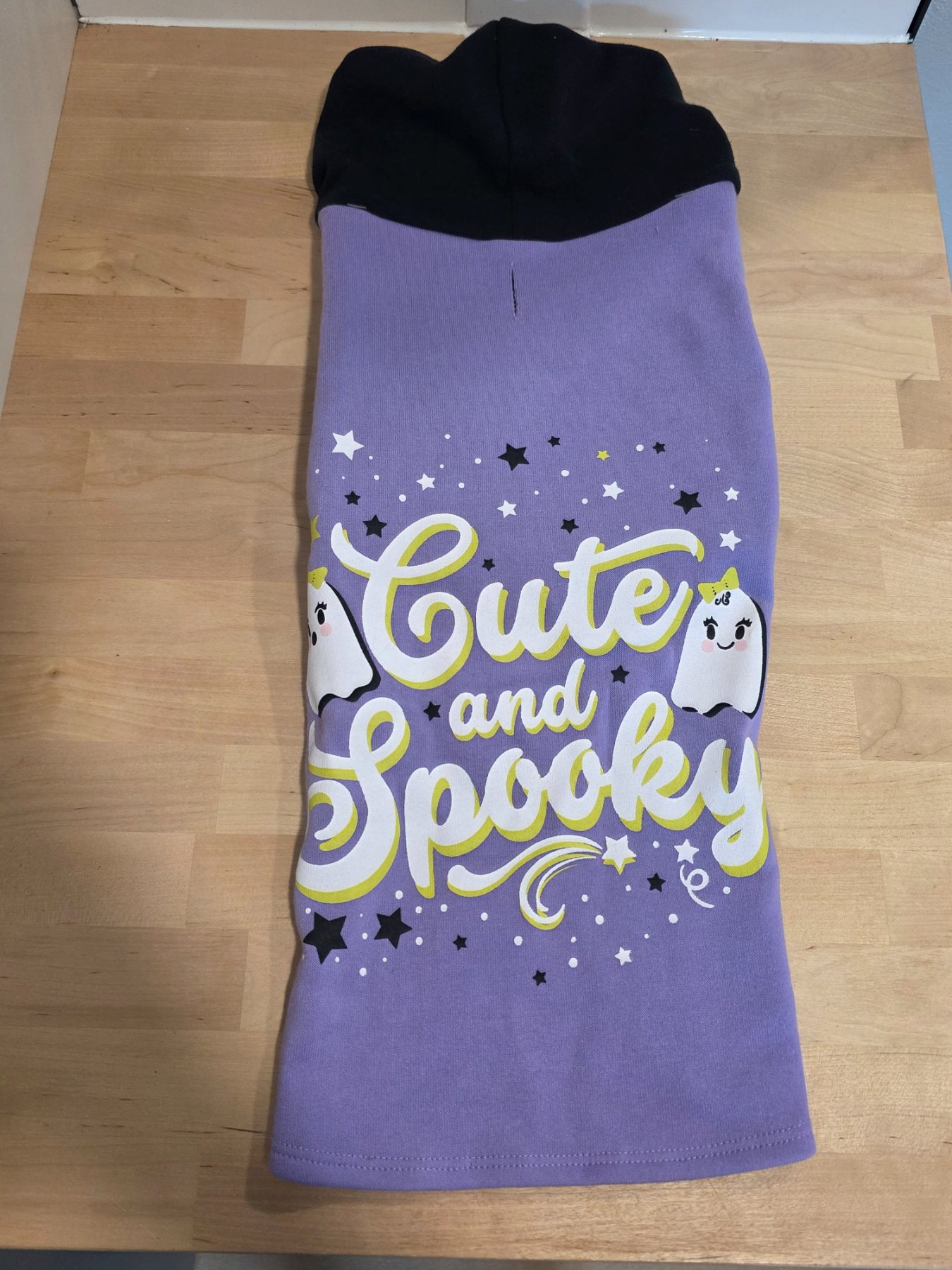 Vibrant Life Dog Halloween Hoodie Cute and Spooky Medium Purple Black