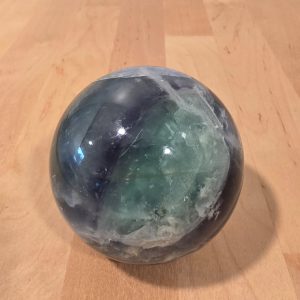 Natural Green Purple Fluorite Polished Crystal Sphere 1 lb 2.6 oz
