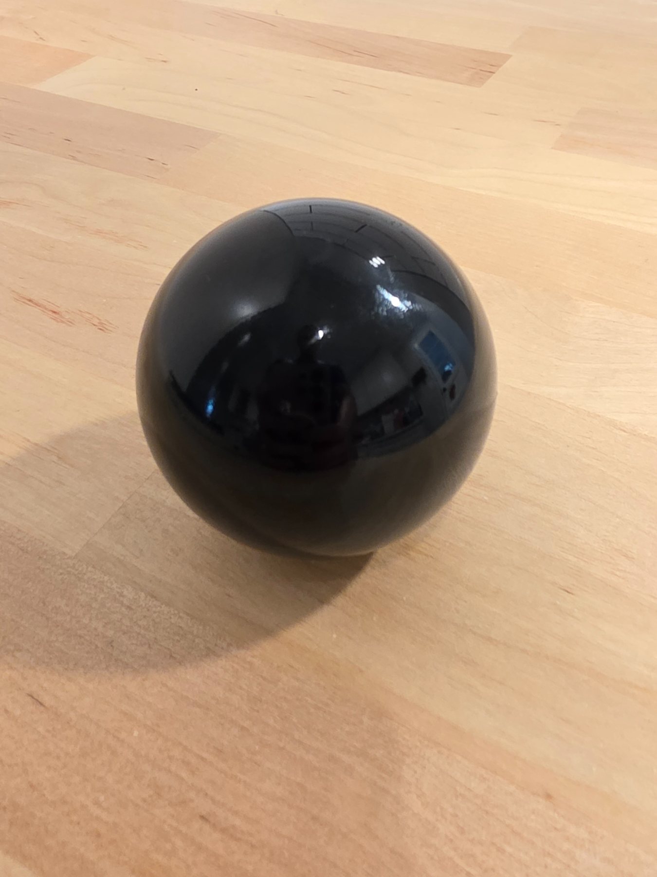 Polished Black Stone Sphere 9.7 oz Decorative Display Ball