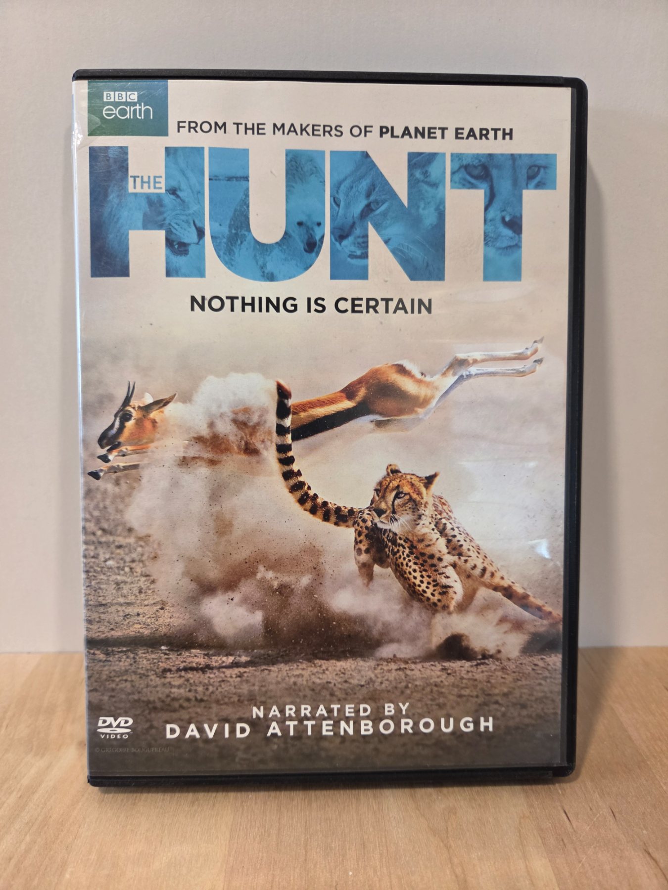 BBC Earth The Hunt Nothing Is Certain 2-Disc DVD David Attenborough