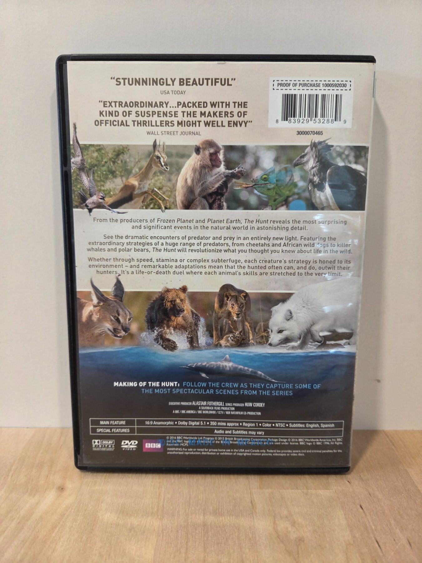 BBC Earth The Hunt Nothing Is Certain 2-Disc DVD David Attenborough - Image 2