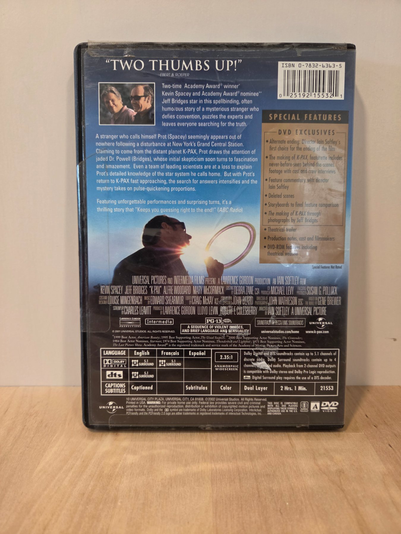 K-PAX Collector's Edition Widescreen DVD Kevin Spacey Jeff Bridges - Image 2