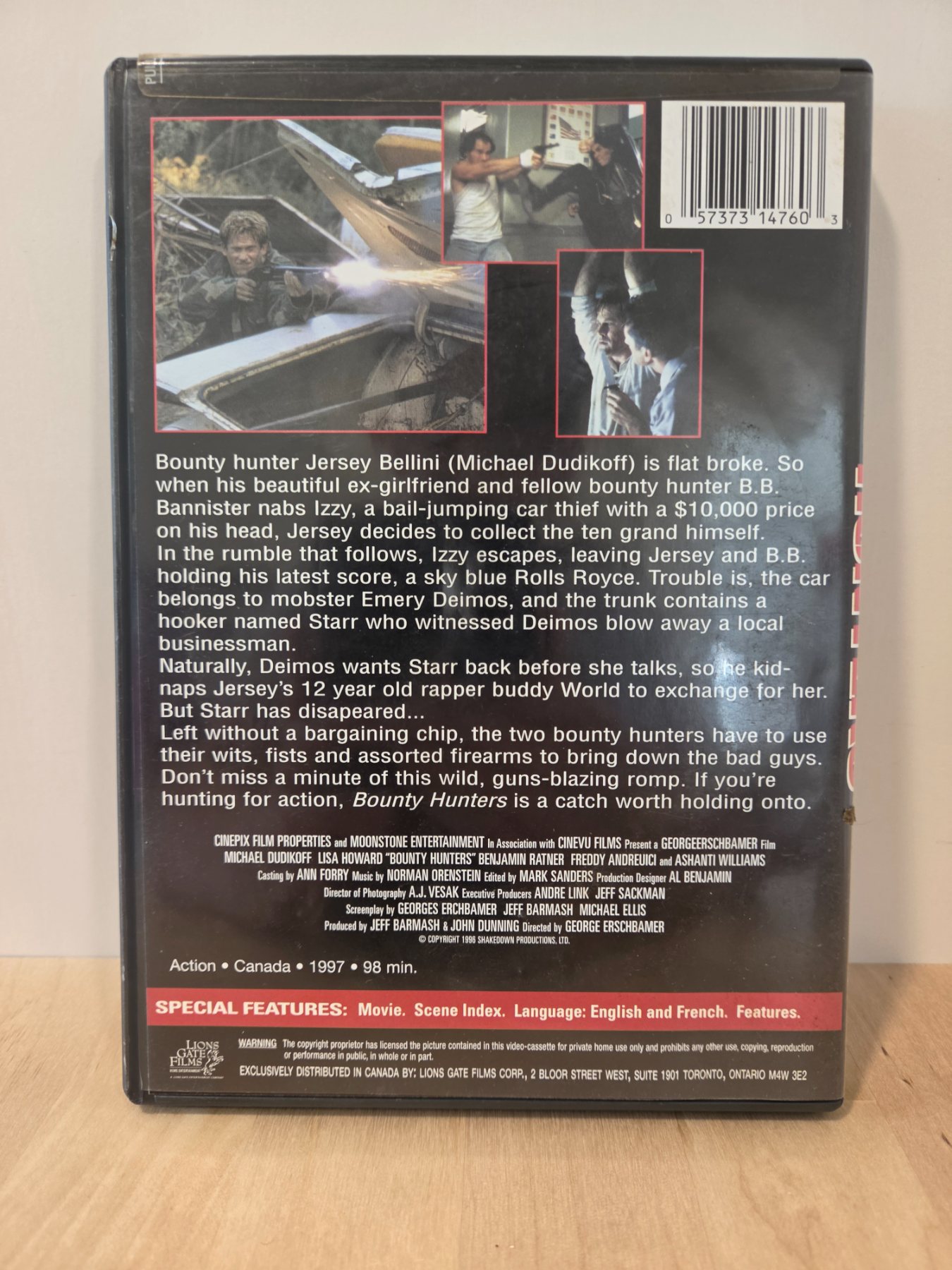 Bounty Hunters DVD 1997 Michael Dudikoff Lisa Howard Action Lions Gate - Image 2
