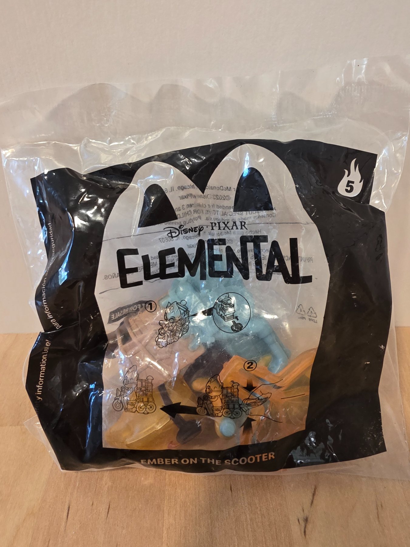 McDonald's Disney Pixar Elemental Ember on the Scooter #5 2023 Happy Meal Toy