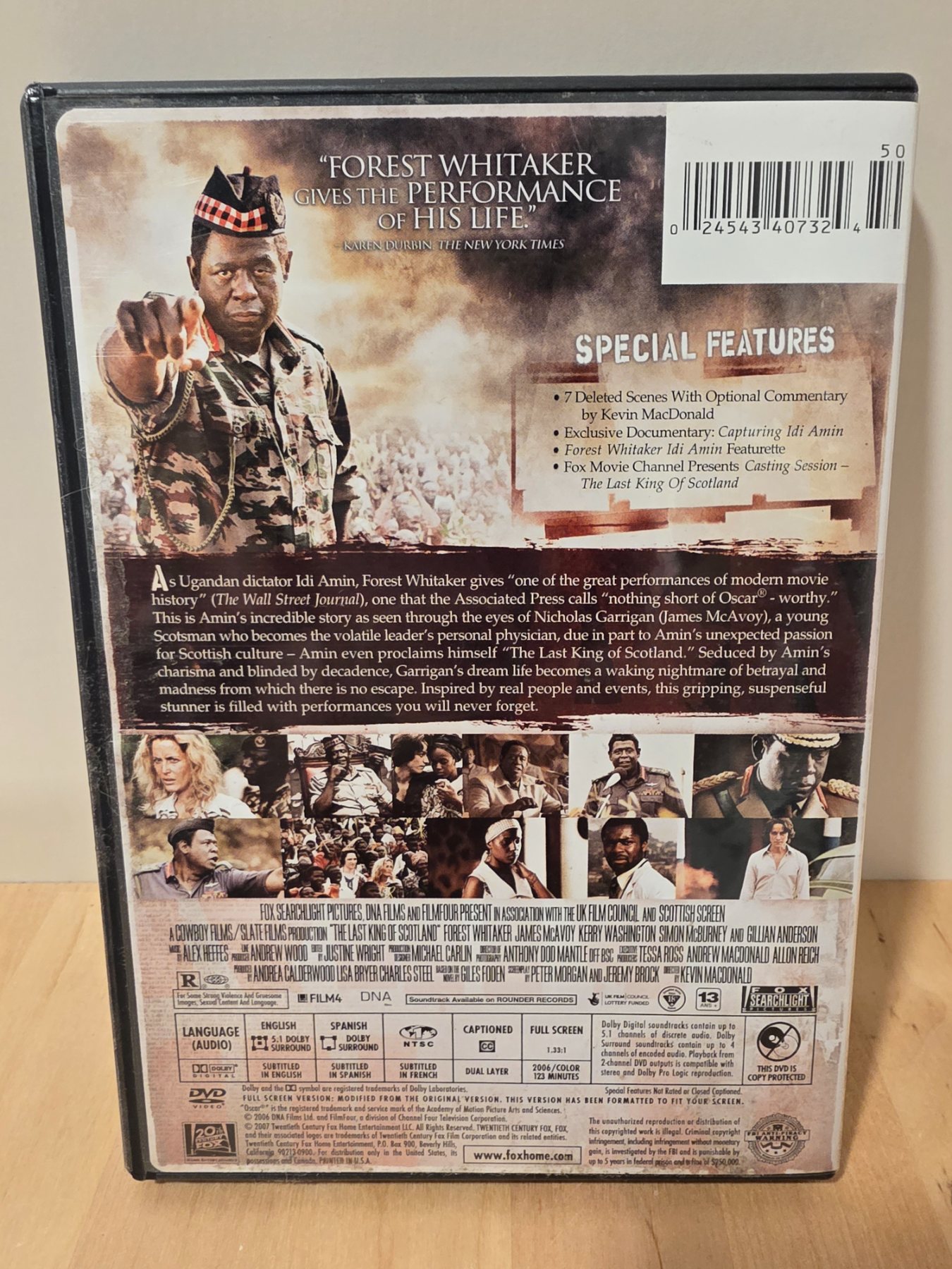 The Last King of Scotland DVD Full Screen Forest Whitaker James McAvoy - Image 2