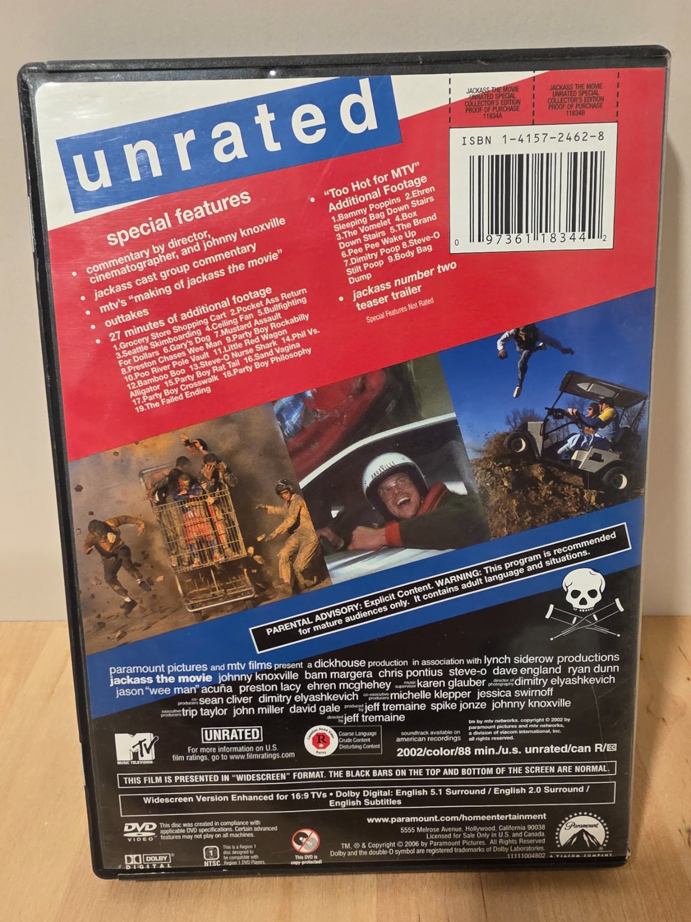 Jackass The Movie Unrated Special Collector's Edition DVD Widescreen - Image 2