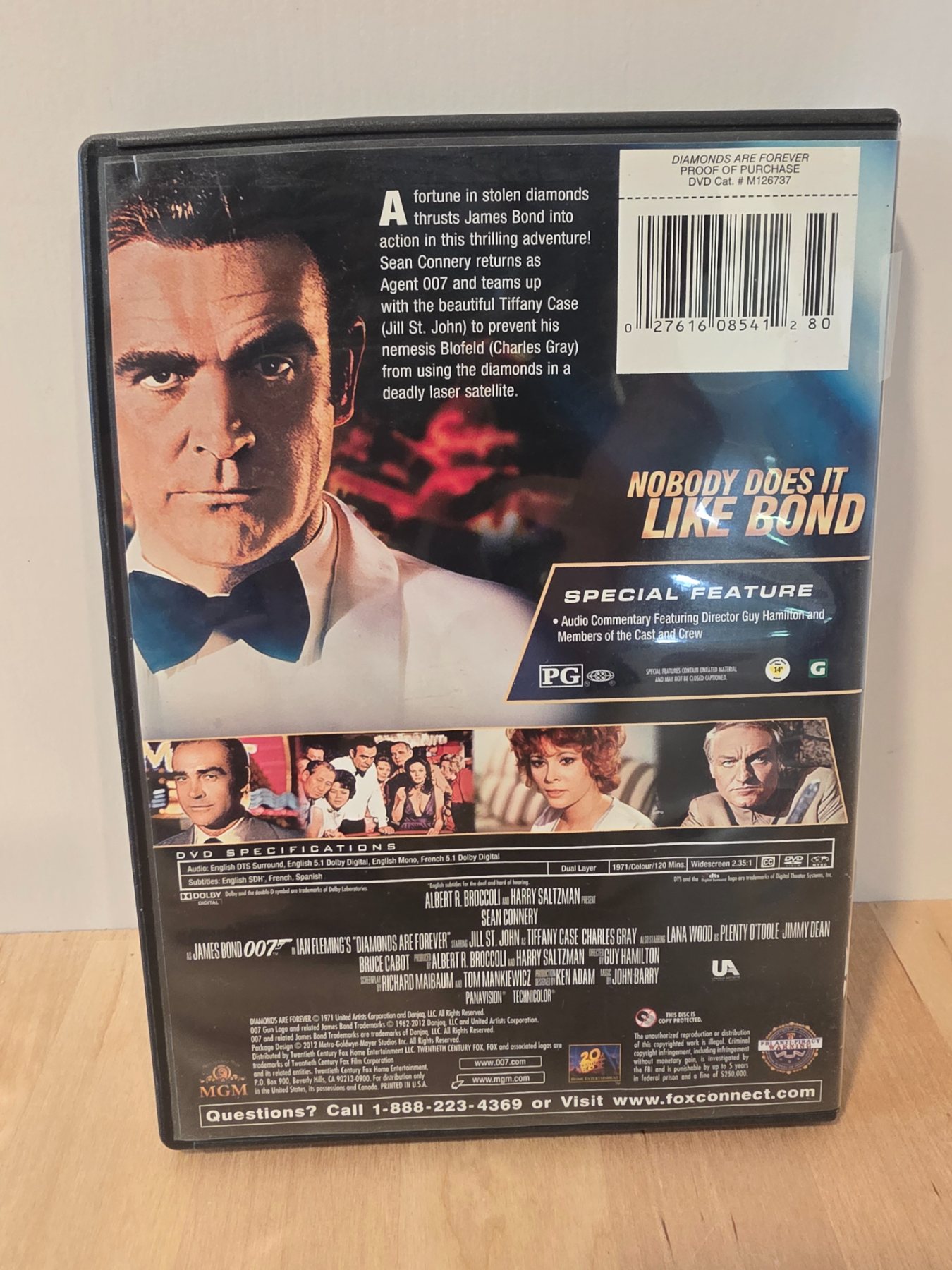 Diamonds Are Forever DVD 1971 James Bond 007 Sean Connery - Image 2