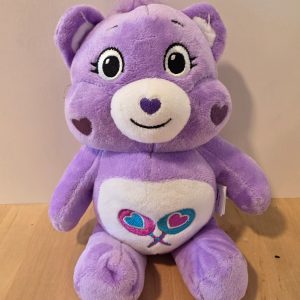 Care Bears Share Bear Purple Plush Dog Toy Fetch for Pets
