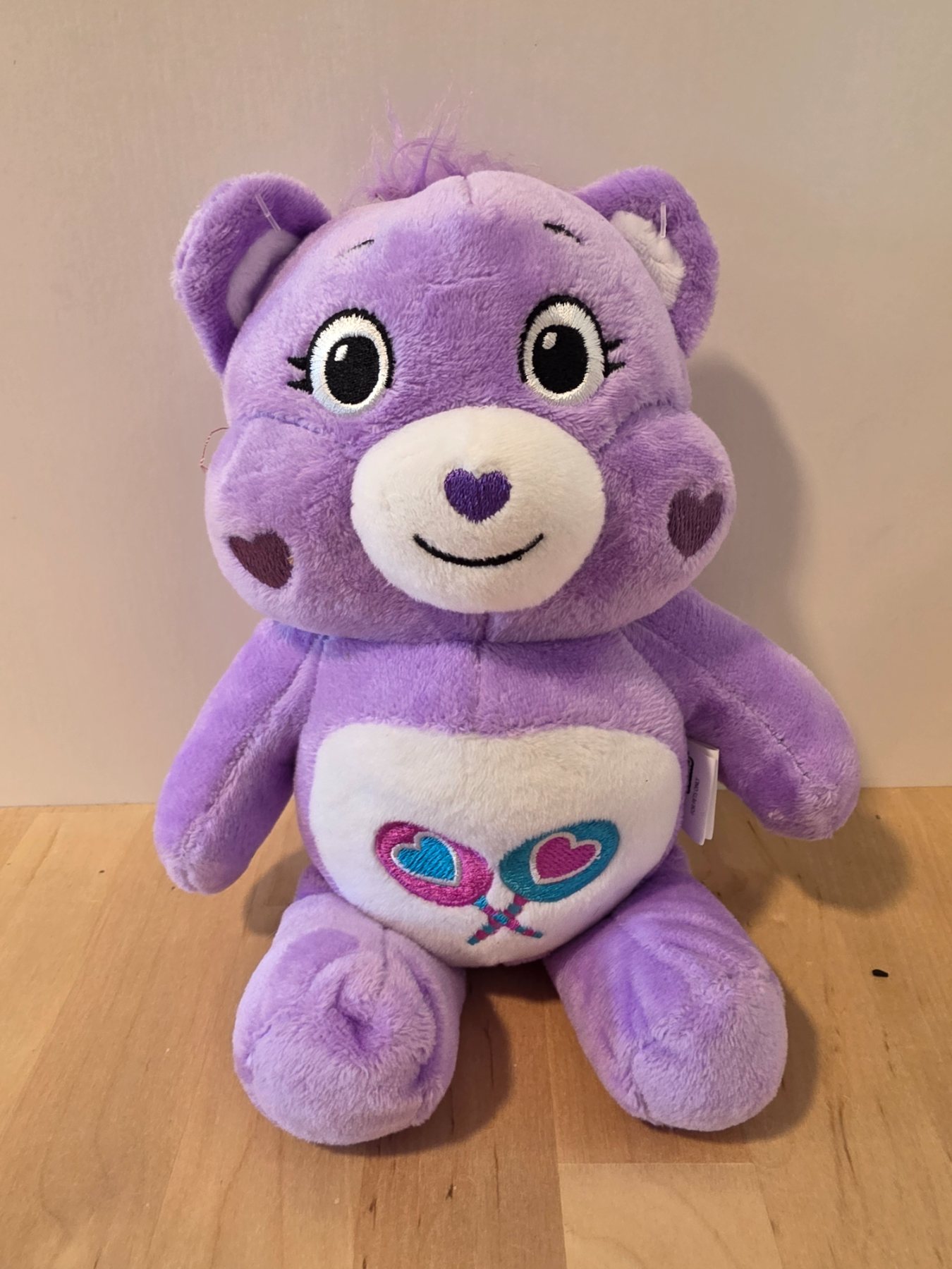 Care Bears Share Bear Purple Plush Dog Toy Fetch for Pets