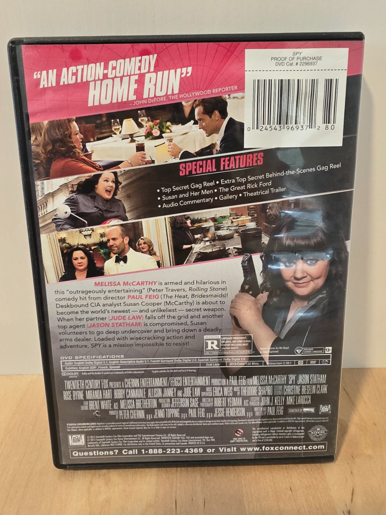 Spy DVD 2015 Melissa McCarthy Jason Statham Rose Byrne - Image 2
