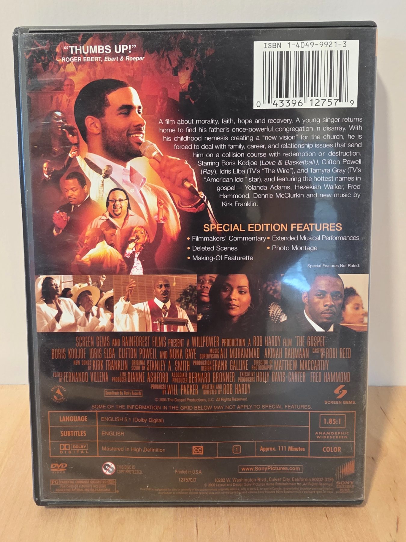 The Gospel Special Edition DVD Boris Kodjoe Idris Elba 2005 - Image 2
