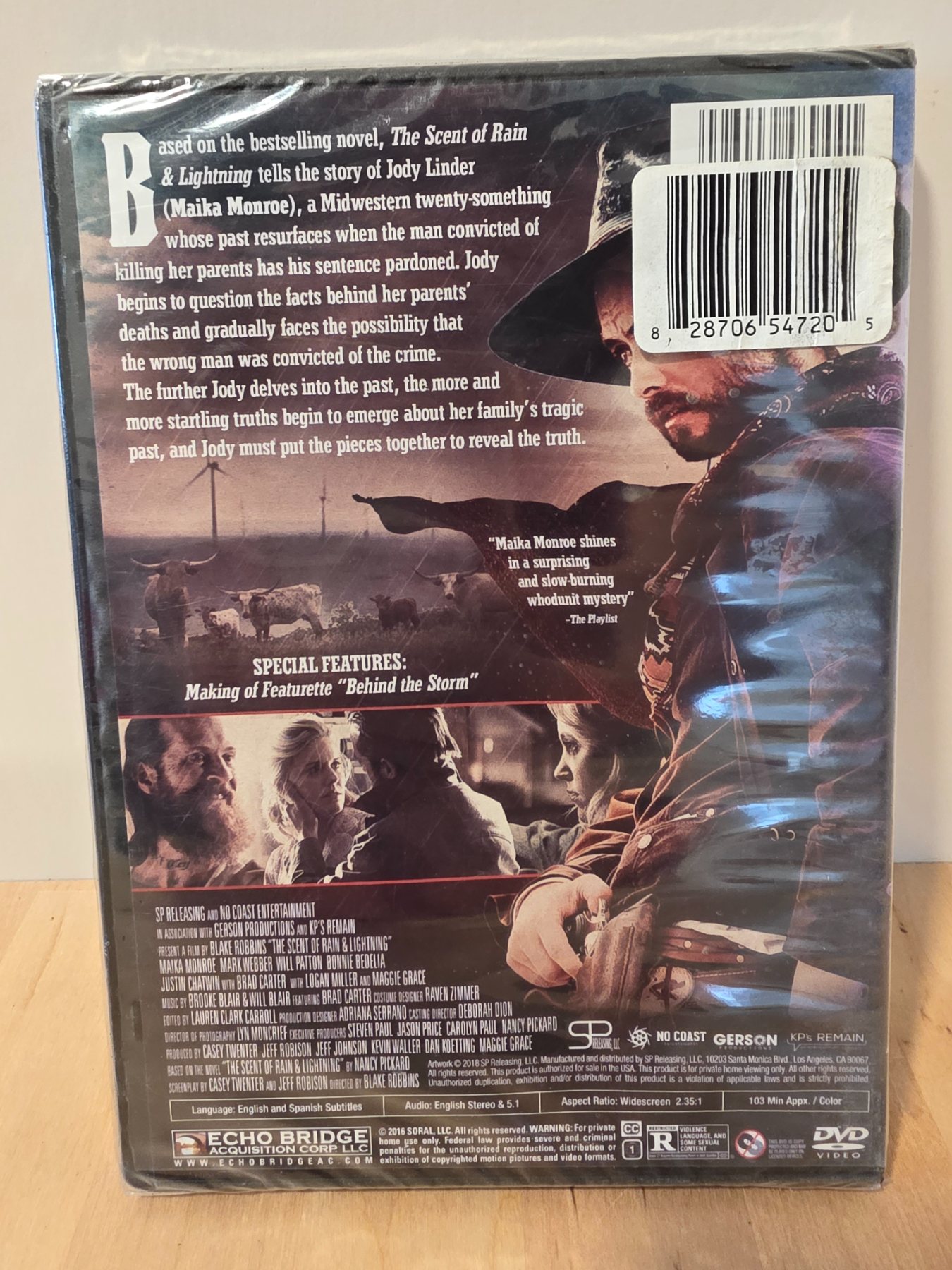 The Scent of Rain & Lightning DVD 2016 Maika Monroe Maggie Grace - Image 2