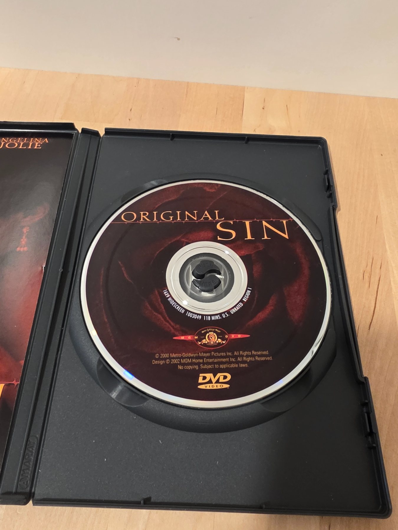 Original Sin Unrated Edition DVD 2000 Angelina Jolie Antonio Banderas - Image 3