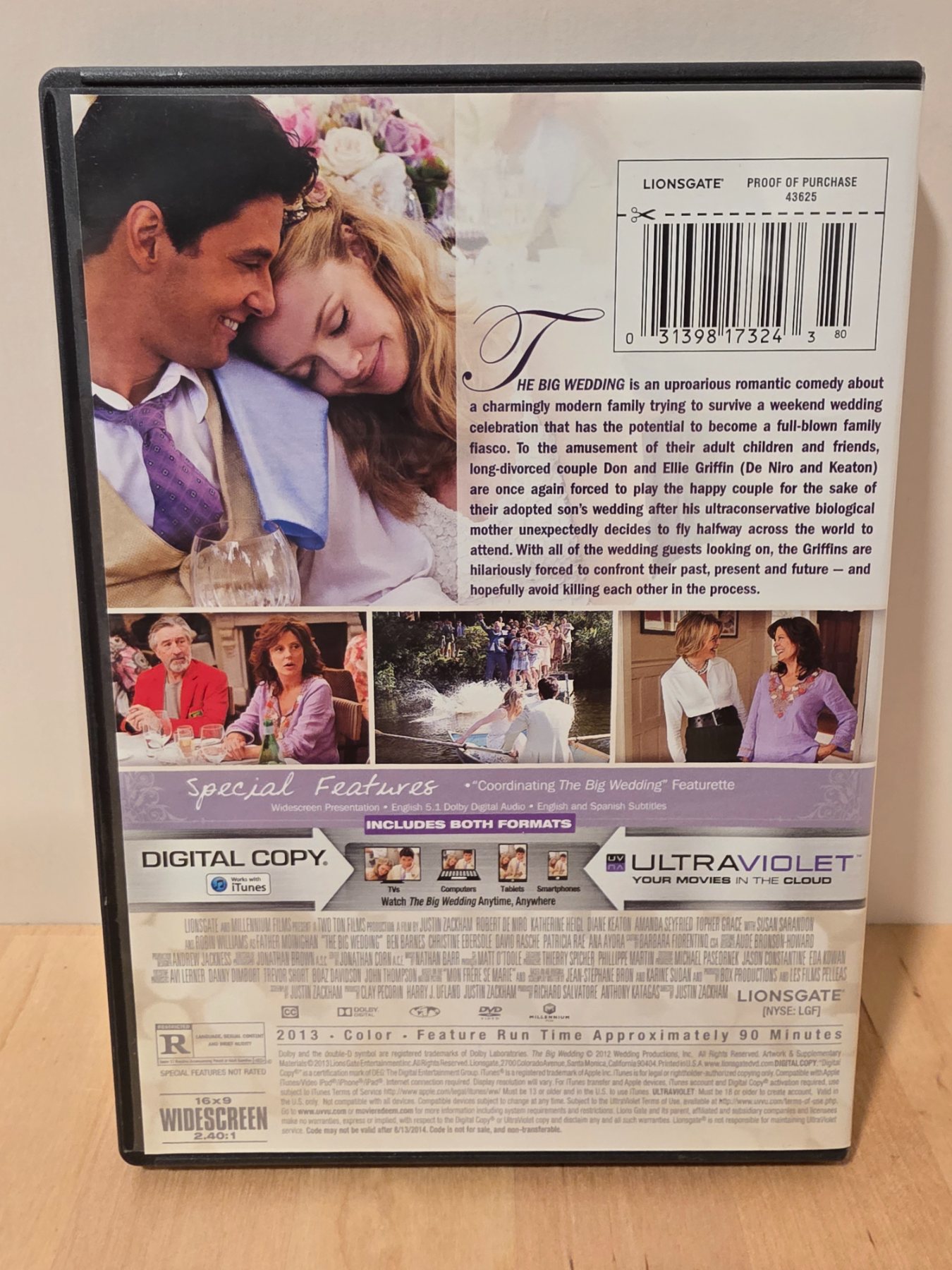 The Big Wedding DVD 2013 Robert De Niro Diane Keaton Robin Williams - Image 2