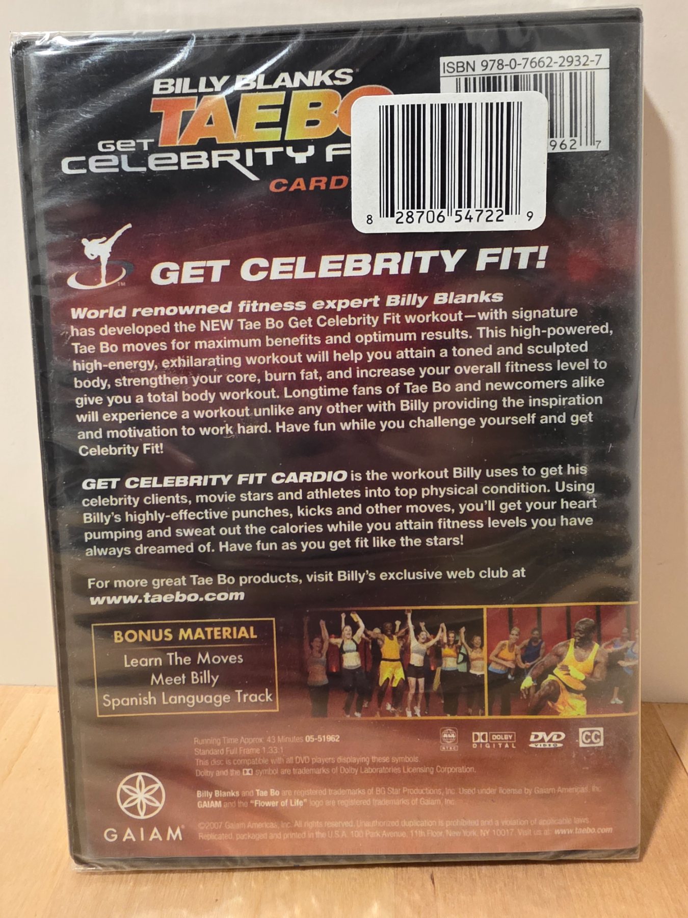 Billy Blanks Tae Bo Get Celebrity Fit Cardio DVD 2007 - Image 2