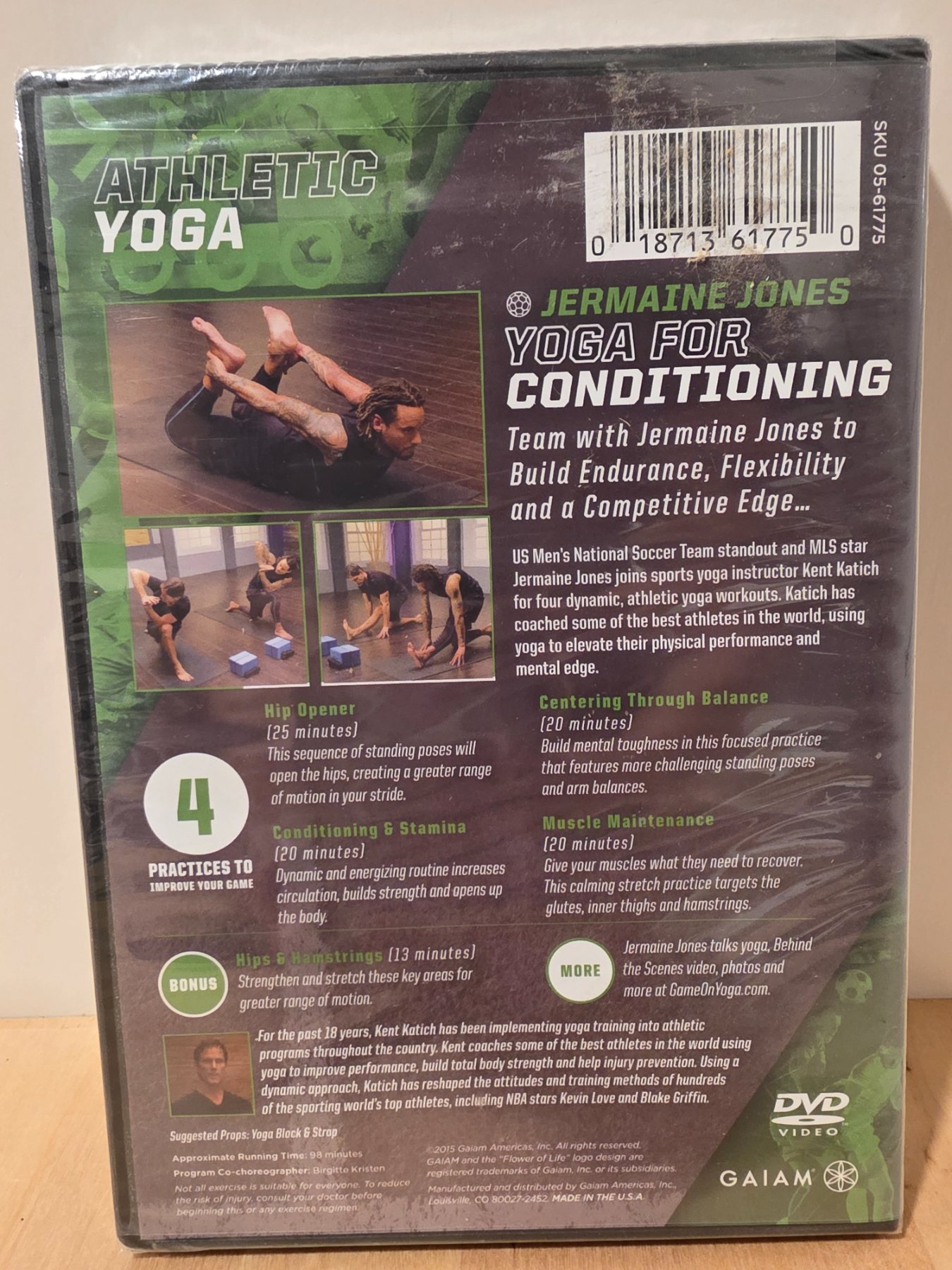 Athletic Yoga Yoga for Conditioning Jermaine Jones Gaiam DVD - Image 2