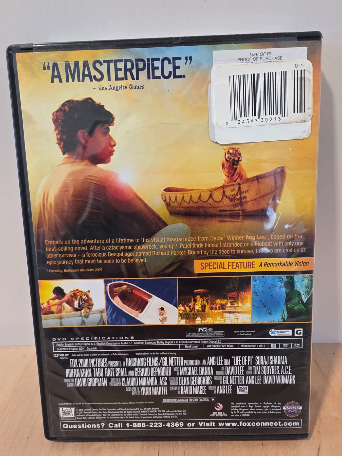 Life of Pi DVD 2012 Widescreen Ang Lee Suraj Sharma - Image 2