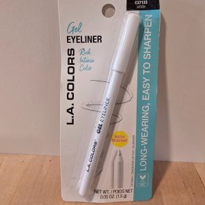 L.A. Colors Gel Eyeliner Pencil White C37133 0.05 oz Water Resistant