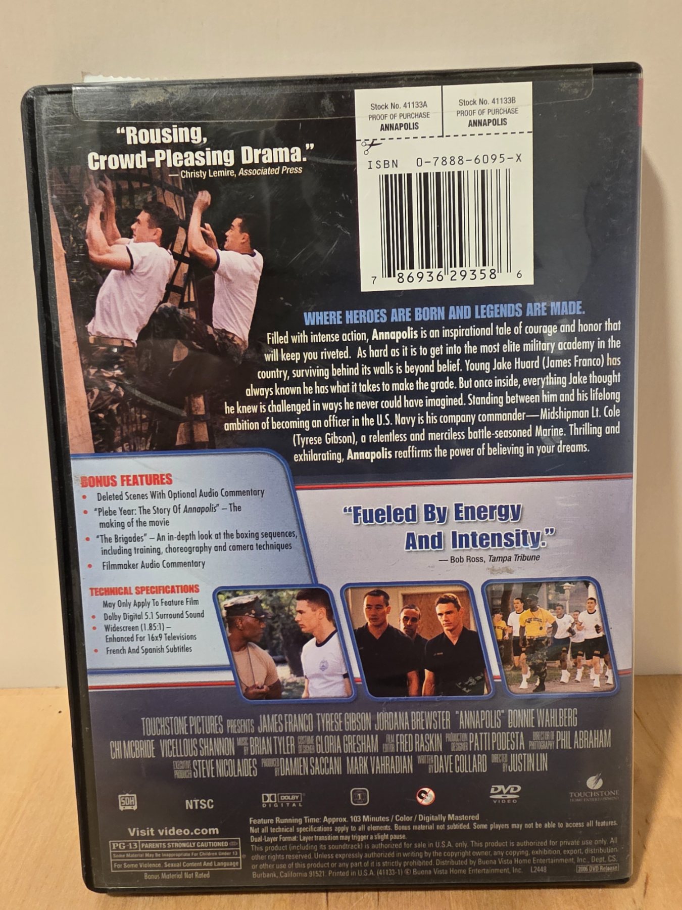 Annapolis Widescreen DVD 2006 James Franco Tyrese Gibson - Image 2