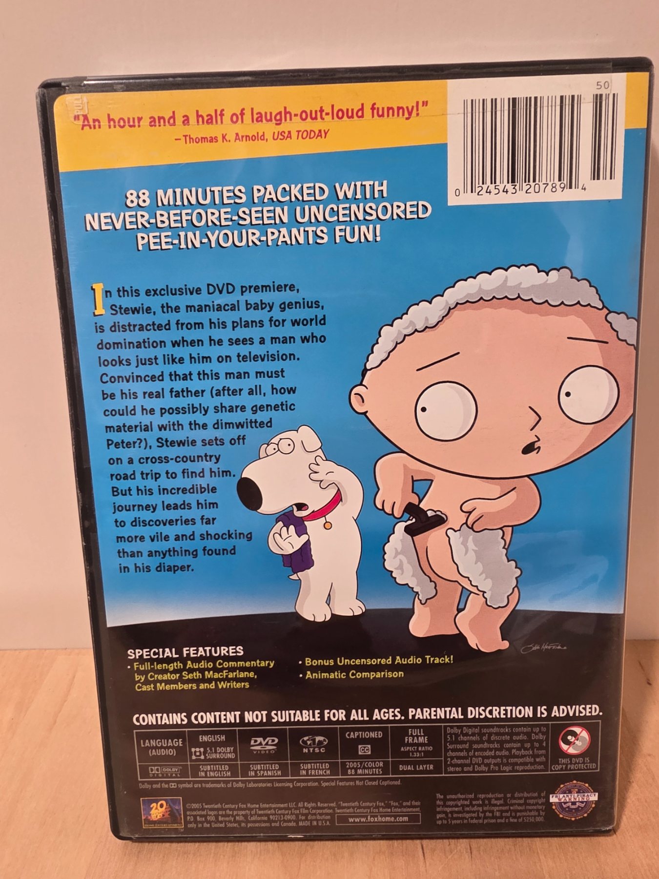 Family Guy Presents Stewie Griffin The Untold Story Uncensored DVD 2005 - Image 2