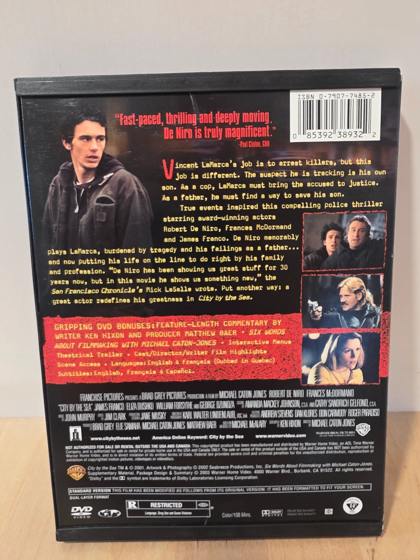 City by the Sea DVD Full Screen 2003 Robert De Niro James Franco - Image 2