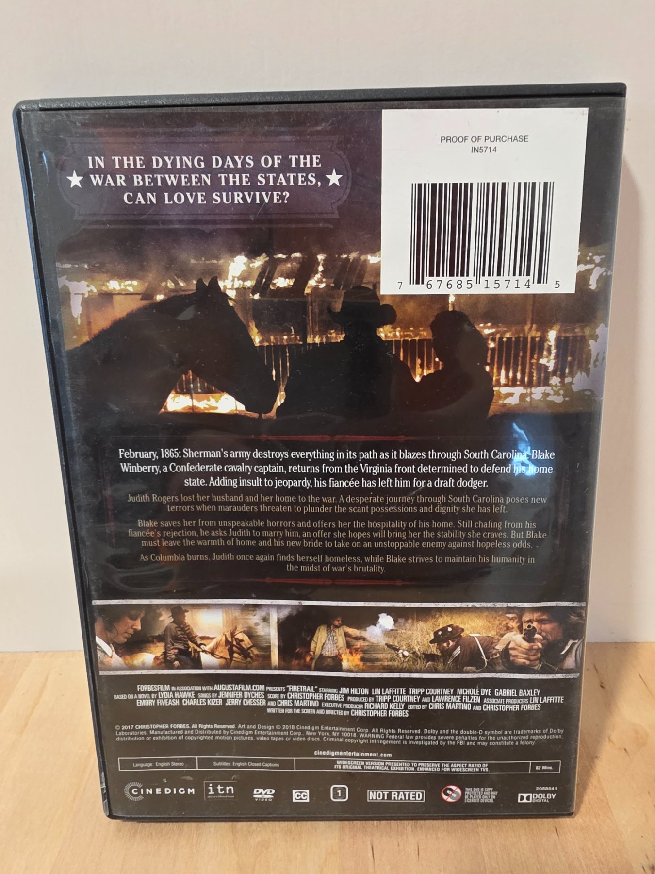 Firetrail DVD 2018 Widescreen Civil War Drama Jim Hilton - Image 2