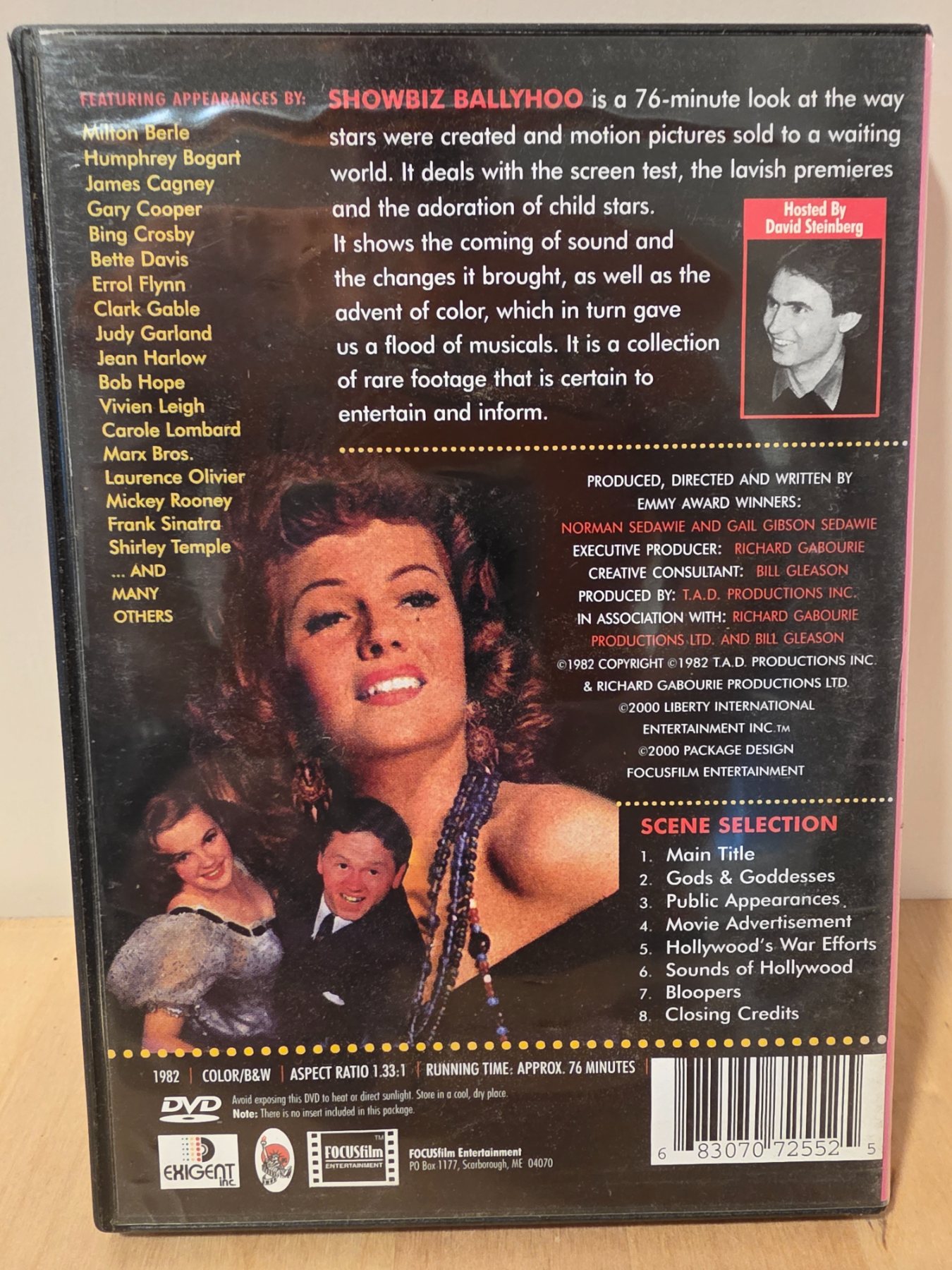 Showbiz Ballyhoo DVD 1982 Hollywood Stars Documentary David Steinberg - Image 2